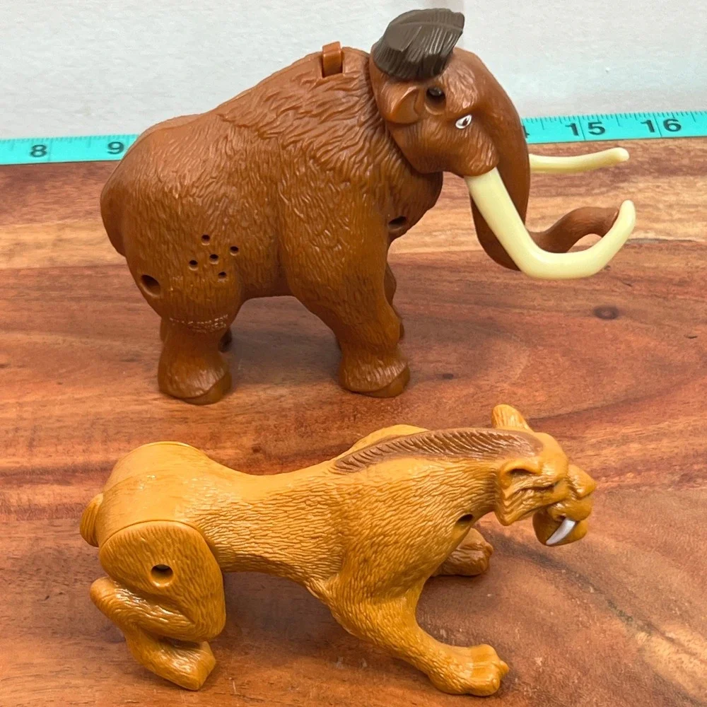 Ice Age Manny Mammoth & Diego Saber Tooth Tiger 2009 McDonald's Toy Set